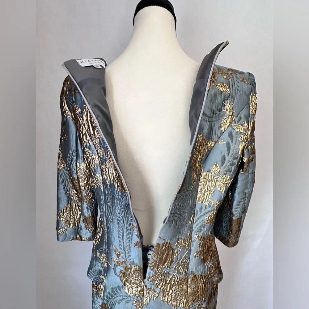 Lily & Taylor New York Couture LUXURY DESIGNER 2pc Women’s Suit Size 6 - Picture 6 of 17